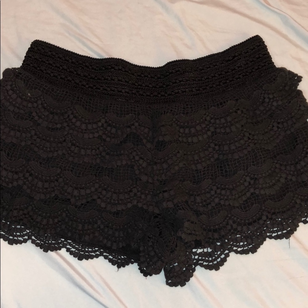 Jolt Black Lace Soft Shorts size large